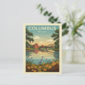 Antieke Columbus Georgia Briefkaart (Staand voorkant)