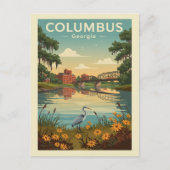 Antieke Columbus Georgia Briefkaart (Voorkant)