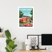 Antieke Concord North Carolina Poster (Thuiskantoor)
