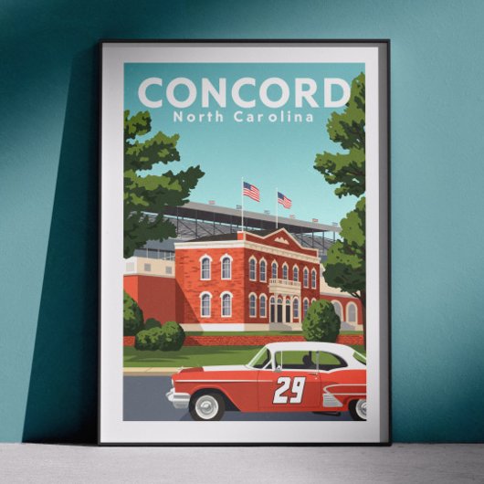 Antieke Concord North Carolina Poster