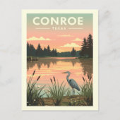 Antieke Conroe Texas Briefkaart (Voorkant)
