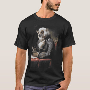 Antieke Corgi-schilderij De Literat gelukkige hond T-shirt