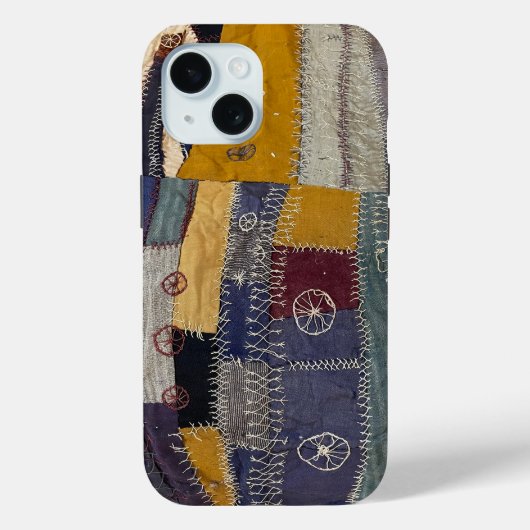 Antieke Crazy Quilt telefoonhoes Case-Mate iPhone Case (Achterkant)