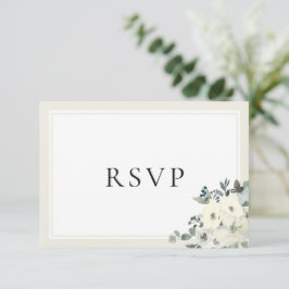 Antieke Crème Rand Elegante Menu Keuze RSVP Kaart