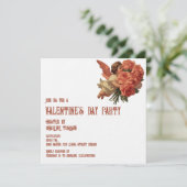 Antieke Cupido met Rozentuil Kaart (Staand voorkant)