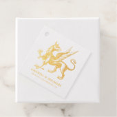 Antieke Damask Griffioen Bedankjes Labels (Met doos)