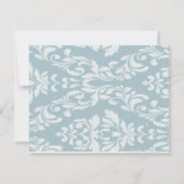 Antieke damast bruiloft tafel nummers kaart (Achterkant)