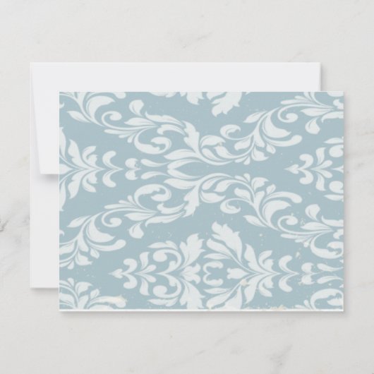 Antieke damast bruiloft tafel nummers kaart (Achterkant)