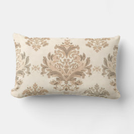 Antieke Damast Elegante Beige Franse Boerderij Kussen