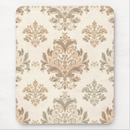 Antieke Damast Elegante Beige Franse Boerderij Muismat