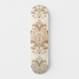 Antieke Damast Elegante Beige Franse Boerderij Persoonlijk Skateboard