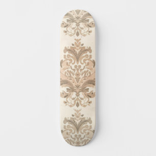 Antieke Damast Elegante Beige Franse Boerderij Persoonlijk Skateboard