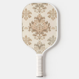 Antieke Damast Elegante Beige Franse Boerderij Pickleball Paddle