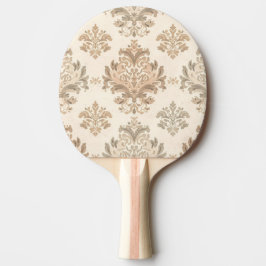 Antieke Damast Elegante Beige Franse Boerderij Tafeltennisbatje