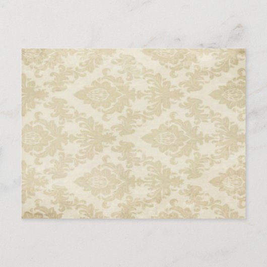 antieke damast pauw huwelijksaankondiging save the aankondigingskaart (Achterkant)