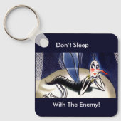 Antieke Dame Malaria Mug Sleutelhanger (Voorkant)