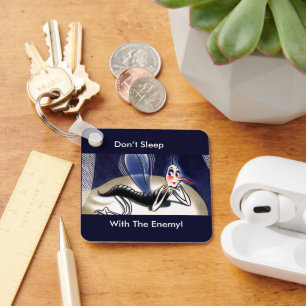 Antieke Dame Malaria Mug Sleutelhanger