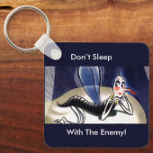 Antieke Dame Malaria Mug Sleutelhanger (Voorkant)