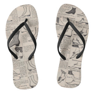 Antieke dames schoen catalogus pagina vintage afdr teenslippers