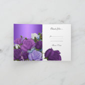 Antieke Dankkaart Witte Rozen Paarse Bloemen Bedankkaart (Binnen)