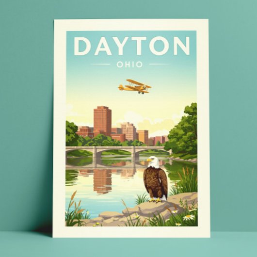 Antieke Dayton Ohio Briefkaart