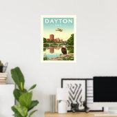 Antieke Dayton Ohio Poster (Thuiskantoor)