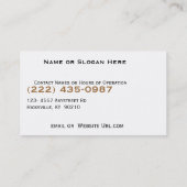 Antieke Dealer  Trunk of Treasures Visitekaartje (Achterkant)