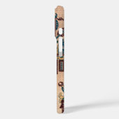 Antieke decoratieve batik natuurpatroon Case-Mate iPhone case (Achterkant / Links)