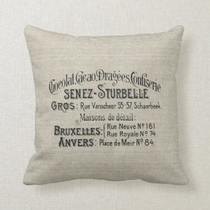 Antieke decoratieve kussen met Franse chocolade ad