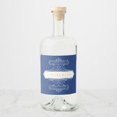 Antieke decoratieve logo frame Limoncello Likeurfles Etiket (Voorkant)