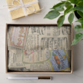 Antieke Decoupage Ephemera Catalogusadvertenties Tissuepapier (Geschenk)