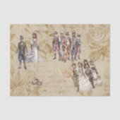 Antieke Decoupage Steampunk Bruiloft Tissuepapier (Voorkant)