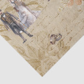 Antieke Decoupage Steampunk Bruiloft Tissuepapier (Detail)