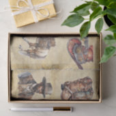 Antieke Decoupage Western Steampunk Tissuepapier (Geschenk)