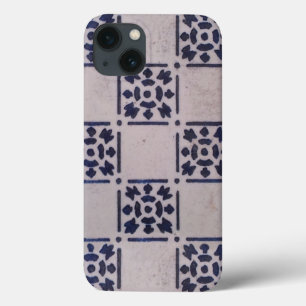 Antieke Delftsblauwe Witte Patroon Nederlandse Teg iPhone 13 Hoesje