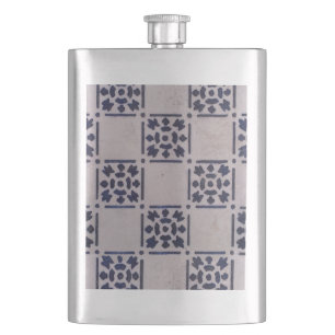 Antieke Delftsblauwe Witte Patroon Nederlandse Teg Flacon