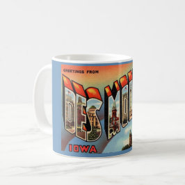 Antieke Des Moines Iowa Mok