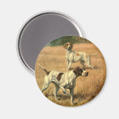 Antieke dieren, Engelse Pointer jachthonden Magneet (Voorkant / Achterkant)