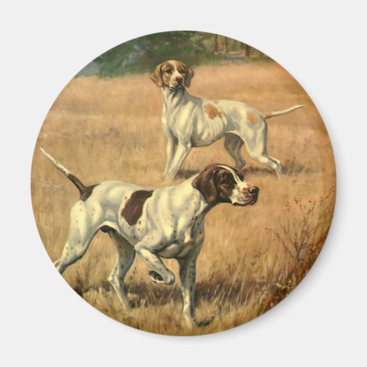 Antieke dieren, Engelse Pointer jachthonden Magneet (Voorkant)