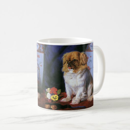 Antieke Dieren, Speelgoed Pekingese Hondje Koffiemok (Voorkant rechts)