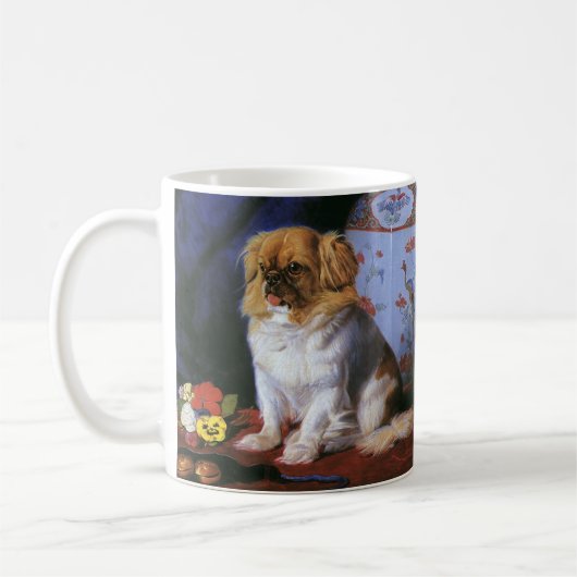 Antieke Dieren, Speelgoed Pekingese Hondje Koffiemok (Links)