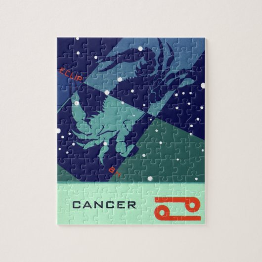 Antieke Dierenriem Astrologie Kanker Kreeft Sterre Legpuzzel (Verticaal)