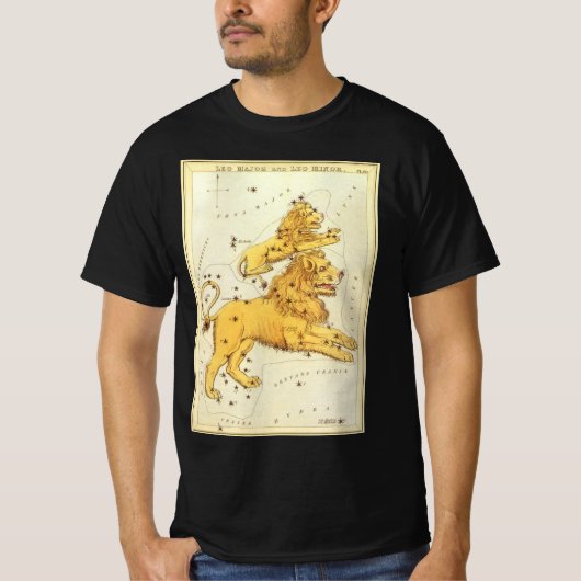 Antieke Dierenriem, Astrologie Leeuw Sterrenbeeld T-shirt (Voorkant)