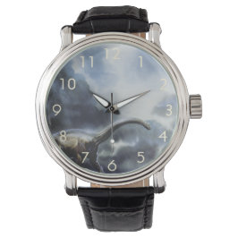 Antieke dinosauriërs, Barapasaurus met stormwolken Horloge