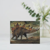 Antieke dinosauriërs, Stegosaurus, staart met stek Briefkaart (Staand voorkant)