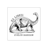 Antieke Dinosaurus Moderne Ex Libris Boekplaat Rubberstempel (Afrduk)
