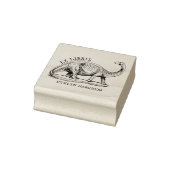 Antieke Dinosaurus Moderne Ex Libris Boekplaat Rubberstempel (Stempel)