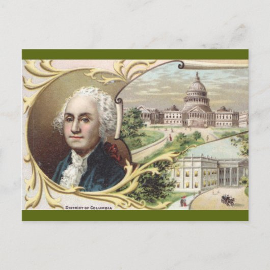 Antieke District of Columbia Briefkaart (Voorkant)