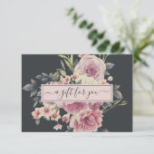 Antieke Donkere Bloem Logo | Cadeaubon (Staand voorkant)