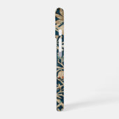 Antieke donkere William Morris Tapijt Monogram iPhone 16 Hoesje (Linkerkant)